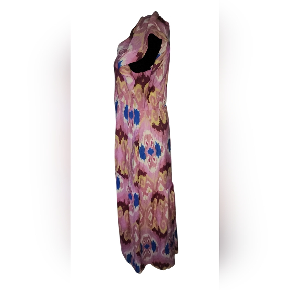 THML Flutter Sleeve Abstract Maxi Dress, Womens Small - Picture 4 of 8